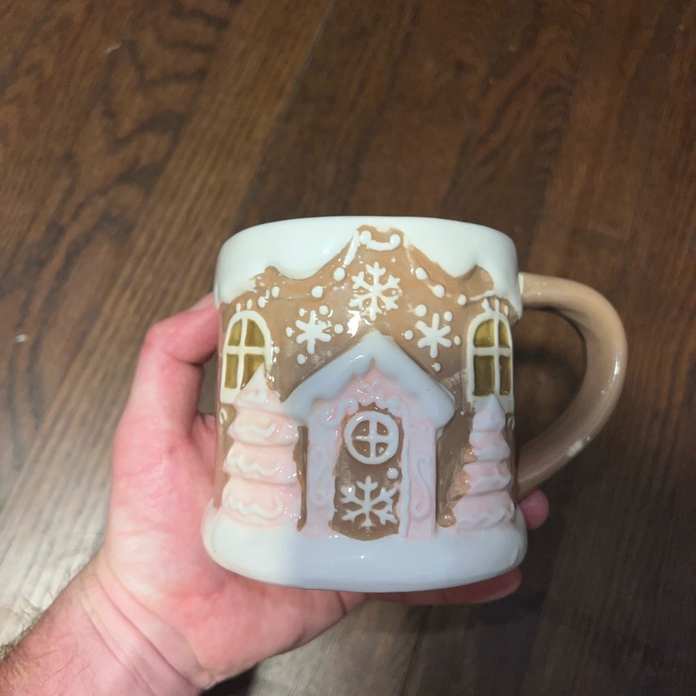 Peppermint and pine Gingerbread House Mug Christmas